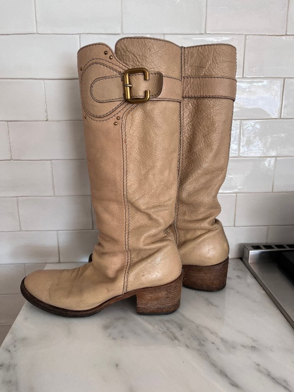 Chloé Leather Riding Boots - Picture 5 of 7